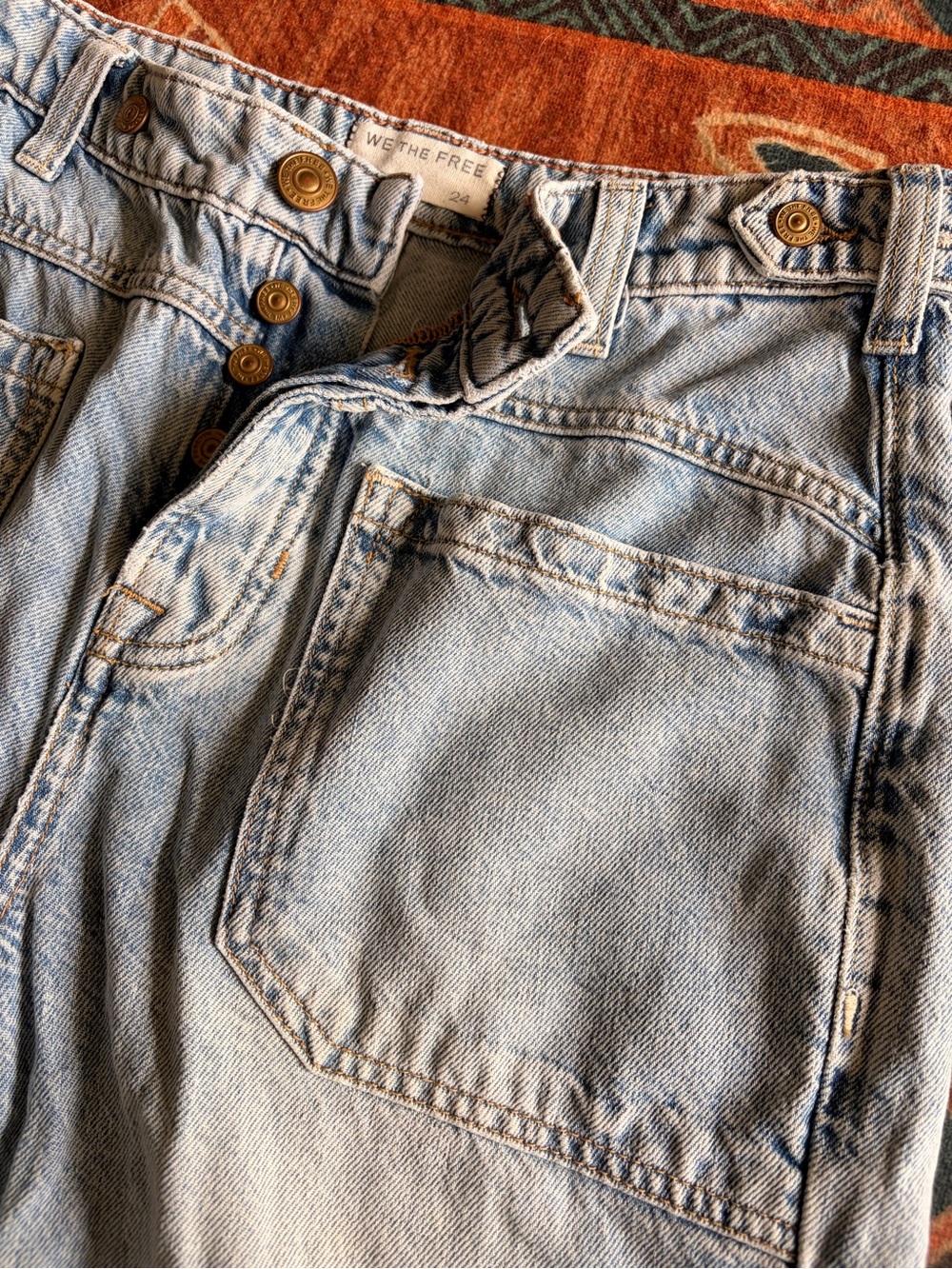 We The Free Light Wash Boyfriend Jeans - Picture 3 of 5